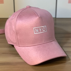 Boné Hype - NYC Camurça - Rosa - Original - Fecho StrapBack - Combina com tudo - Envio Imediato - Qualidade Alta