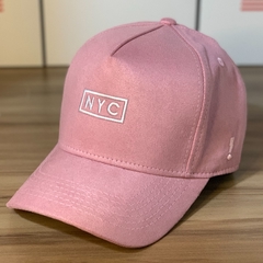 Boné Hype - NYC Camurça - Rosa - Original - Fecho StrapBack - Combina com tudo - Envio Imediato - Qualidade Alta - loja online