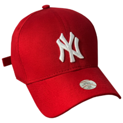 Boné Infantil - New York Vermelho Logo Branco - 2 a 14 anos Com Regulador - Qualidade Absurda - comprar online