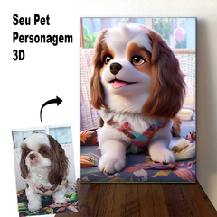 Quadro Personagem 3D - Petyart