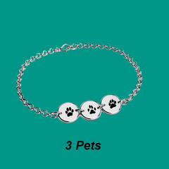 Pulseira de Prata com a Pata do seu Pet - loja online