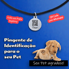 Pingente de Identificação de Prata para Pet - comprar online