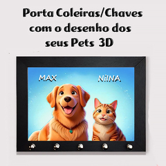 Porta Coleira/Chave Desenho 3D dos seus Pets na internet