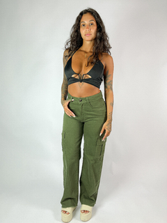 Calça cargo verde militar