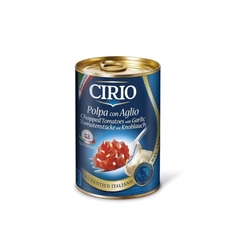 CIRIO Polpa con Aglio / Tomates Cubeteados con Ajo lata x 400 grs