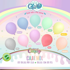 Bolsa de 100 globos látex de 10 pulgadas #10 (Gama Candy)