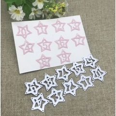 Matriz Faquinha corte metal scrapbook papel EVA - FLET-030 - números estrelas aprox. 3cm - comprar online