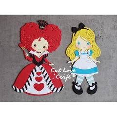 Matriz Faquinha corte metal scrapbook papel EVA - FBON-039 - personagem Alice no País das Maravilhas (ATENÇÃO!!! ESCOLHER O MODELO DESEJADO)