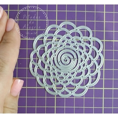 Matriz Faquinha corte metal scrapbook papel EVA - FESC-047 - circulo espiral