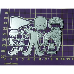 Matriz Faquinha corte metal scrapbook papel EVA - FBON-032 - personagem super herói menino menina - loja online