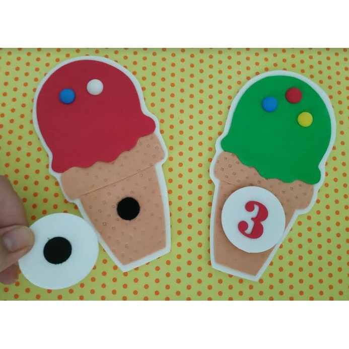 Imprima as peças do jogo educativo de sorvetes, coloridas ou em preto e  branco, co…