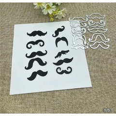 Matriz Faquinha corte metal scrapbook papel EVA - FDIV-142 - bigode bigodes modelos com 5 peças (ATENÇÃO!!! ESCOLHER O MODELO DESEJADO)