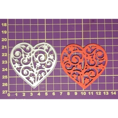 Matriz Faquinha corte metal scrapbook papel EVA - FESC-009 - coração mãe amor (ATENÇÃO!!! ESCOLHER O MODELO DESEJADO) - comprar online