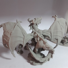 Figura Resina 3d Dragon V2 Wargame Dnd Regalo Cod542 (sin jinete)