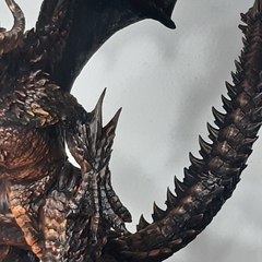 Figura Dragon Bahamut Resina 3d Pintado A Mano 28x34x46 Cm - tienda online