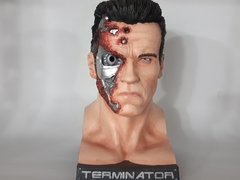 Figura Cabeza Terminator en Resina 20 cm pintada a mano, con luz LED - comprar online