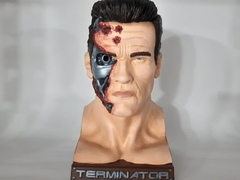 Figura Cabeza Terminator en Resina 20 cm pintada a mano, con luz LED en internet
