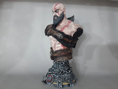 busto Resina 3d Busto Kratos God Of War pintado premium - JS3D