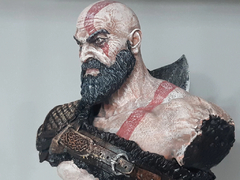 busto Resina 3d Busto Kratos God Of War pintado premium