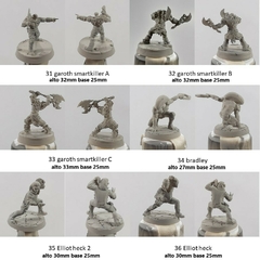 Pack 3 Figuras 32mm En Resina Juegos De Rol Dnd Wargames V1 en internet