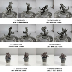 Pack 3 Figuras 32mm En Resina Juegos De Rol Dnd Wargames V1 - JS3D