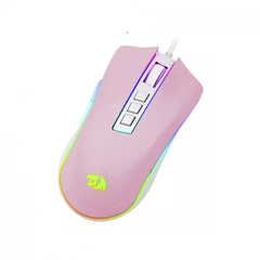 Mouse Gamer Redragon Cobra M711WP RGB, 12400 DPI, 8 Botões Programáveis, Pink/White