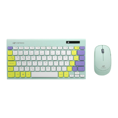 Kit Teclado e Mouse s/ Fio C3Tech K-W71GN Verde TKL