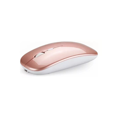 Mouse Sem Fio Usb Wireless 2.4ghz 1600 Dpi Led RGB Recarregável Rosa KP-MU013