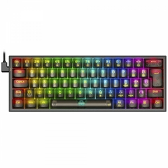 Teclado Mecânico 60% Redragon Fizz Clear RGB Switch Crystal