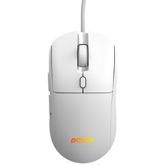 Mouse Gamer Pcyes Basaran White Ghost RGB 12.400DPI 6 Botões - Pmgbrwg