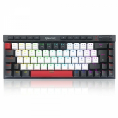 Teclado Gamer Mecânico Redragon Magic Wand Mini Pro Wireless Bluetooth RGB Switch Brown ABNT2 Branco Preto e Vermelho K635WBR-RGB-PRO (PT-BROWN)