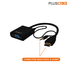 Adaptador HDMI para VGA + P2 PlusCable HDMIVGA20BK - comprar online