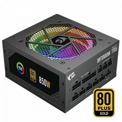 Fonte ATX 850W PFC Ativo 80 Plus Gold Redragon Full Modular PCIe 5.0 Led RGB