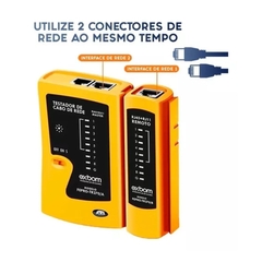 Testador De Cabos De Rede Rj11 Rj45 Com Pilha Inclusa Tr 270