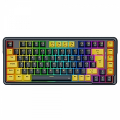 Teclado Mecânico 75% Redragon ELF Pro Black/Yellow RGB Switch Melt Gold