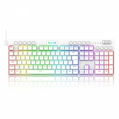 Teclado Gamer Mecânico Redragon Horus Led RGB White Switch Brown Low Profile K619W-RGB PT-BROWN