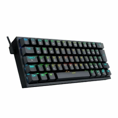 Teclado Mecânico 60% Redragon Fizz Pro Black RGB Bluetooth/Wireless Recarregável Switch Brown