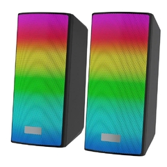 Caixa de Som Gamer Rise Mode Aura Sound S5 RGB Rainbow 3W*2 Preto - RM-SP-05-RGB