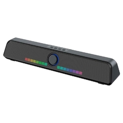 Caixa de Som Gamer Rise Mode Aura Sound S6 RGB Rainbow Bluetooth 5W2 Preto - RM-SP-06-RGB