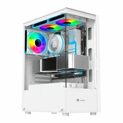 Gabinete Gamer Hayom White GB1793 *Com 3 Fans Led Rgb Controlável* - ATX, Micro-ATX e Mini-ITX