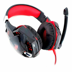 Headset Gamer Knup KP-455A Red Led Vermelho 7.1 P3 + Adaptador P2 (Pega em Todas as Plataformas) - WZetta: Pcs, Eletrônicos, Áudio, Vídeo e mais