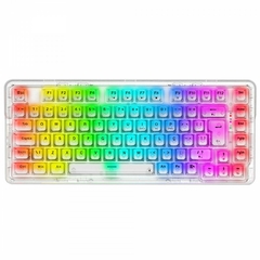 Teclado Mecânico 75% Redragon ELF Pro Clear RGB Bluetooth/Wireless Recarregável Switch Crystal