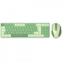 Kit Teclado e Mouse Sem Fio Gamer Redragon BS-8772 Green