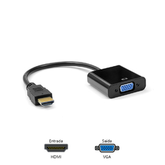 Adaptador HDMI para VGA PlusCable ADP-HDMIVGA10BK