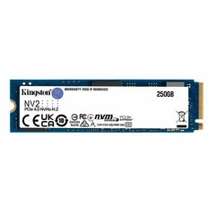 SSD M.2 NVMe 250GB Kingston NV2 PCIe 4.0 Leitura 3000MB/S Gravação 1300MB/S - SNV2S/250G - 3 Anos de Garantia