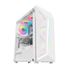 Gabinete Gamer Hayom White GB1733 *Com 4 Fans Led Rgb Controlável* - ATX, Micro-ATX e Mini-ITX