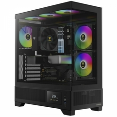 Gabinete Gamer Gamdias Atlas M1 Black Com Painel Digital *Com 3 Fans ARGB* - ATX, Micro-ATX e Mini-ITX