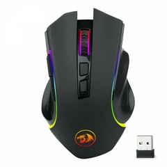 Mouse Gamer Redragon Griffin, 8000 DPI, Wireless, 7 Botões Programáveis, RGB, Black, M602-KS