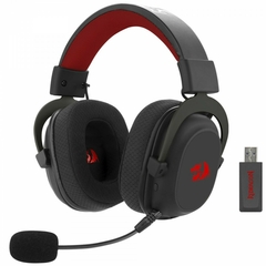 Headset Gamer Redragon Zeus Pro Sem Fio Bluetooth Microfone Destacável Surround 7.1 Black H510-PRO