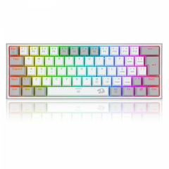 Teclado Mecânico 60% Redragon Fizz White/Gray RGB Switch Blue